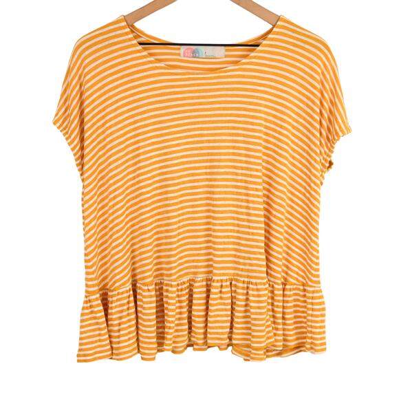 Free People Tops - Free People Beach Striped Peplum Top, small